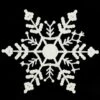 Northlight 12ct. 6.25" White Glitter Snowflake Hanging Christmas Ornaments -Holiday Glow D491157S 1