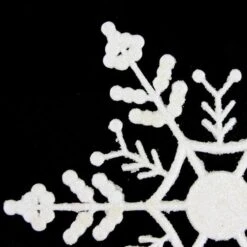 Northlight 12ct. 6.25" White Glitter Snowflake Hanging Christmas Ornaments -Holiday Glow D491157S 2