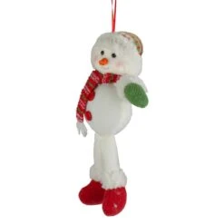 Northlight 13" Jolly Smiling Plush Snowman Hanging Christmas Ornament -Holiday Glow D491158S 3