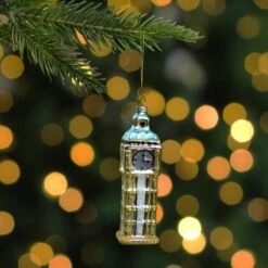 Northlight 5" Glittered Gold Glass Big Ben Christmas Ornament -Holiday Glow D491176S 12
