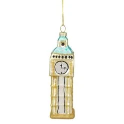Northlight 5" Glittered Gold Glass Big Ben Christmas Ornament -Holiday Glow D491176S 3