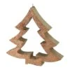 Northlight 7" Brown Glittered Cutout Christmas Tree Ornament 2 Northlight 7" Brown Glittered Cutout Christmas Tree Ornament -Holiday Glow D491180S 1