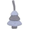 Northlight 6" Gray & Blue Felt Christmas Tree Ornament -Holiday Glow D491181S 1