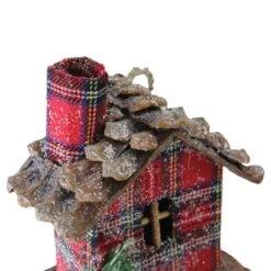 Northlight 4" Frosted & Glittered Red & Brown Plaid Country Cabin Christmas Ornament -Holiday Glow D491185S 3