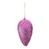 6ct. 6.5" Pink Shatterproof Glitter Pine Cone Christmas Ornaments 2 6ct. 6.5" Pink Shatterproof Glitter Pine Cone Christmas Ornaments -Holiday Glow D491186S 1