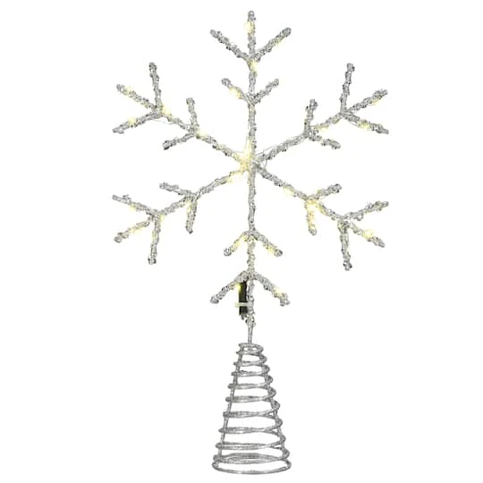 14.5" Snowflake Tree Top With Dual Color® Lights 3 14.5" Snowflake Tree Top With Dual Color® Lights