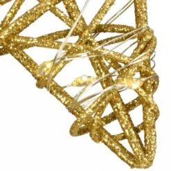 9" Gold Star Tree Top With Dual Color® Lights -Holiday Glow D491237S 4