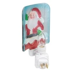 Northlight 6" Red & White Santa Claus Christmas Night Light 17 Northlight 6" Red & White Santa Claus Christmas Night Light -Holiday Glow D491466S 14