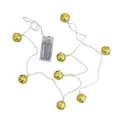 Northlight 8ct. Gold LED Jingle Bell Christmas Lights 9 Northlight 8ct. Gold LED Jingle Bell Christmas Lights -Holiday Glow D491475S 3