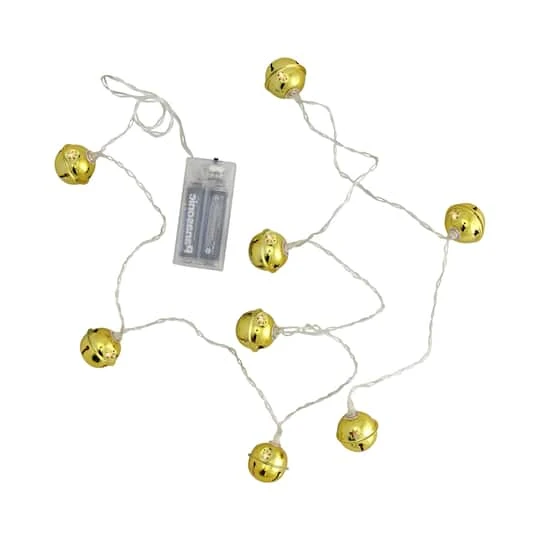 Northlight 8ct. Gold LED Jingle Bell Christmas Lights 6 Northlight 8ct. Gold LED Jingle Bell Christmas Lights - Image 4