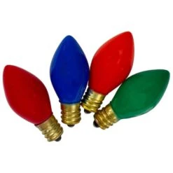 Northlight 4ct. Multicolor Opaque C7 Christmas Replacement Bulbs