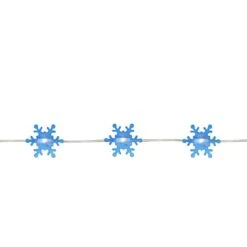 Northlight 20ct. Blue Snowflake LED Christmas Fairy String Lights -Holiday Glow D491489S 2