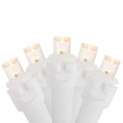 Northlight 100ct. LED Wide Angle Christmas String Lights With White Wire Warm White -Holiday Glow D491517S 11