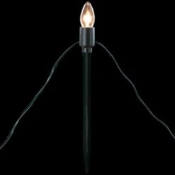 Northlight Mighty Light Clear C9 Christmas Pathway Marker Set, Green Wire -Holiday Glow D491617S 13