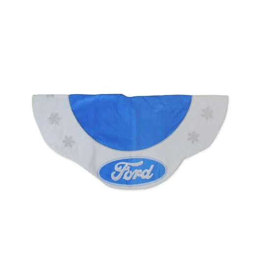 Northlight 45.5" Blue & White Ford Scalloped Christmas Tree Skirt 7 Northlight 45.5" Blue & White Ford Scalloped Christmas Tree Skirt - Image 5