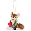 Holiday Reindeer Ceramic Ornament 2 Holiday Reindeer Ceramic Ornament -Holiday Glow D511926S 1