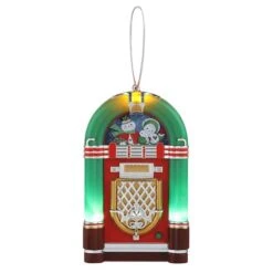 Miniature Green Vintage Jukebox Ornament