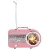 Miniature Pink Vintage Radio Ornament -Holiday Glow D511966S 1