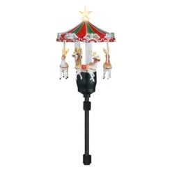 11" Animated Carousel Christmas Tree Topper