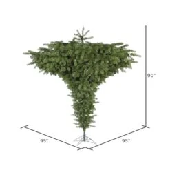 7.5ft. Unlit Upside Down Artificial Christmas Tree -Holiday Glow D522491S 3