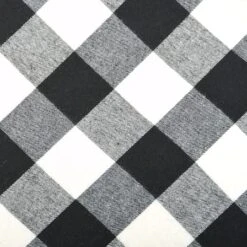 52" General Store Collection Black & White Plaid Tree Skirt -Holiday Glow D531319S 3