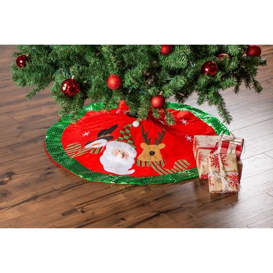 DII® Santa & Snowman Holiday Tree Skirt 8 DII® Santa & Snowman Holiday Tree Skirt - Image 6