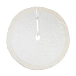 DII® Cream Diamond Quilted Holiday Tree Skirt