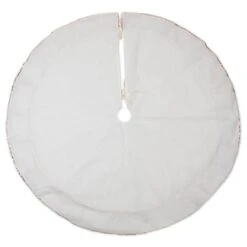 DII® Cream Sequin Velvet Holiday Tree Skirt -Holiday Glow D540065S 2