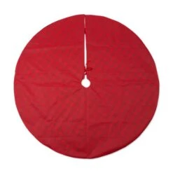 DII® Red & Black Buffalo Check Holiday Tree Skirt -Holiday Glow D540066S 2