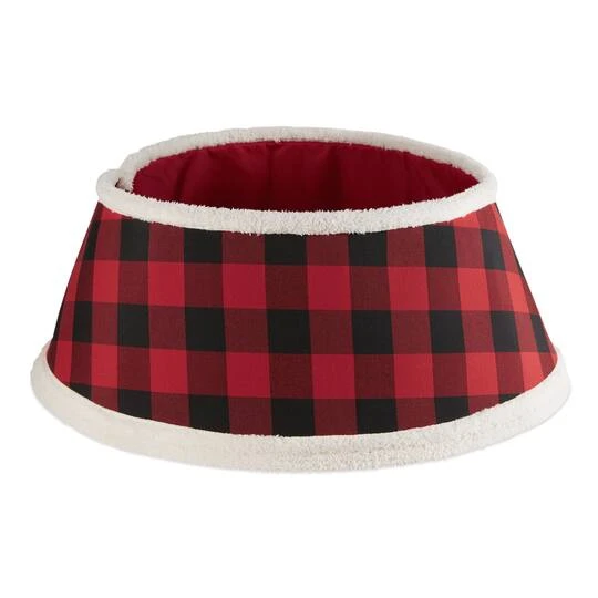 DII® Red & Black Buffalo Check Holiday Tree Collar 3 DII® Red & Black Buffalo Check Holiday Tree Collar