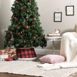 DII® Red & Black Buffalo Check Holiday Tree Collar 18 DII® Red & Black Buffalo Check Holiday Tree Collar -Holiday Glow D540067S 7