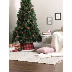 DII® Red & Black Buffalo Check Holiday Tree Collar 19 DII® Red & Black Buffalo Check Holiday Tree Collar -Holiday Glow D540067S 8