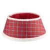 DII® Red Plaid Holiday Tree Collar