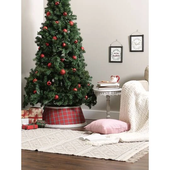 DII® Red Plaid Holiday Tree Collar 12 DII® Red Plaid Holiday Tree Collar - Image 10