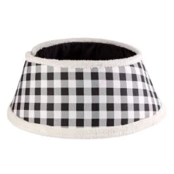 DII® Black & White Buffalo Check Holiday Tree Collar