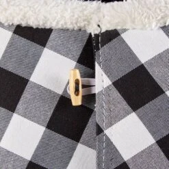 DII® Black & White Buffalo Check Holiday Tree Collar -Holiday Glow D540069S 4