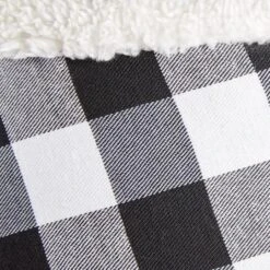 DII® Black & White Buffalo Check Holiday Tree Collar -Holiday Glow D540069S 6