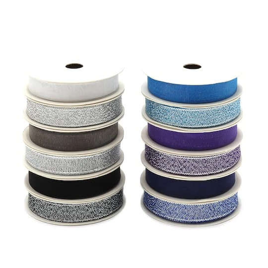 Gwen Studios 3/8" X 2yd. Sheer & Metallic Holiday Ribbon Pack, 24ct. 5 Gwen Studios 3/8" X 2yd. Sheer & Metallic Holiday Ribbon Pack, 24ct. - Image 3