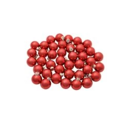 Whitehurst 40ct. 1.25" Glossy Glass Ball Ornaments Red Shiny -Holiday Glow D623183S 12
