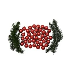 Whitehurst 40ct. 1.25" Glossy Glass Ball Ornaments Red Shiny -Holiday Glow D623183S 13