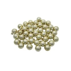 Whitehurst 40ct. 1.25" Glossy Glass Ball Ornaments Gold Shiny -Holiday Glow D623198S 12