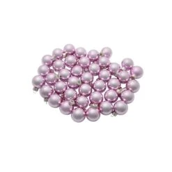 Whitehurst 40ct. 1.25" Glossy Glass Ball Ornaments Baby Pink Shiny -Holiday Glow D623209S 12