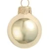 Whitehurst 40ct. 1.25" Glossy Glass Ball Ornaments Champagne Shiny -Holiday Glow D623243S 1