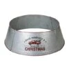 Glitzhome® 40.5" Christmas Galvanized Metal Truck Tree Collar