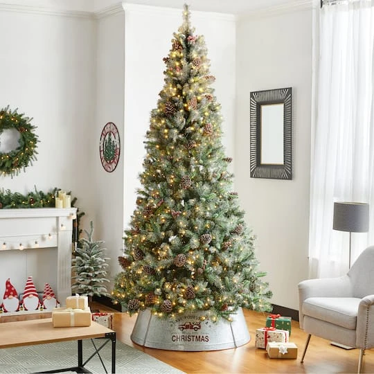 Glitzhome® 40.5" Christmas Galvanized Metal Truck Tree Collar 7 Glitzhome® 40.5" Christmas Galvanized Metal Truck Tree Collar - Image 5