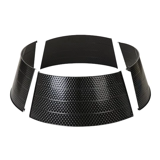 Glitzhome® 40.5" Christmas Black Hammered Metal Tree Collar 10 Glitzhome® 40.5" Christmas Black Hammered Metal Tree Collar - Image 8