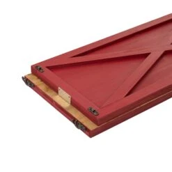 Glitzhome® 32" Red Wooden Tree Collar -Holiday Glow D652301S 8