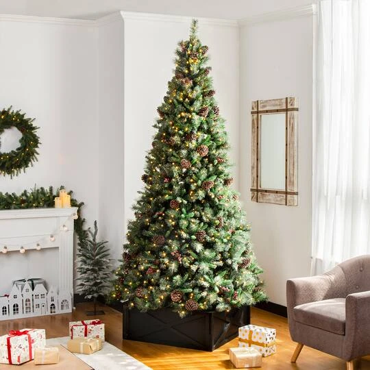 Glitzhome® 32" Black Wooden Tree Collar 7 Glitzhome® 32" Black Wooden Tree Collar - Image 5