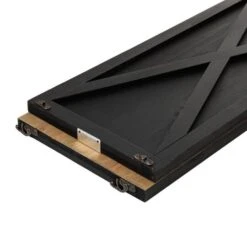 Glitzhome® 32" Black Wooden Tree Collar 19 Glitzhome® 32" Black Wooden Tree Collar -Holiday Glow D652302S 8