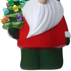 Nostalgic Ceramic LED Gnome Ornament -Holiday Glow D657858S 3